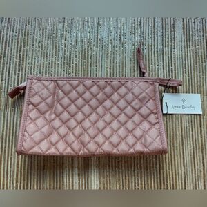NWT Vera Bradley Rose Quartz Trapeze Cosmetic Bag